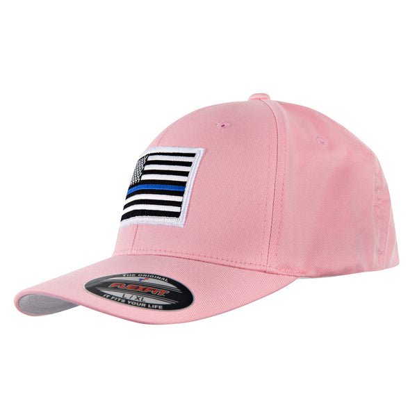 Flexfit Hat - Flag, Thin American Pink Line Blue