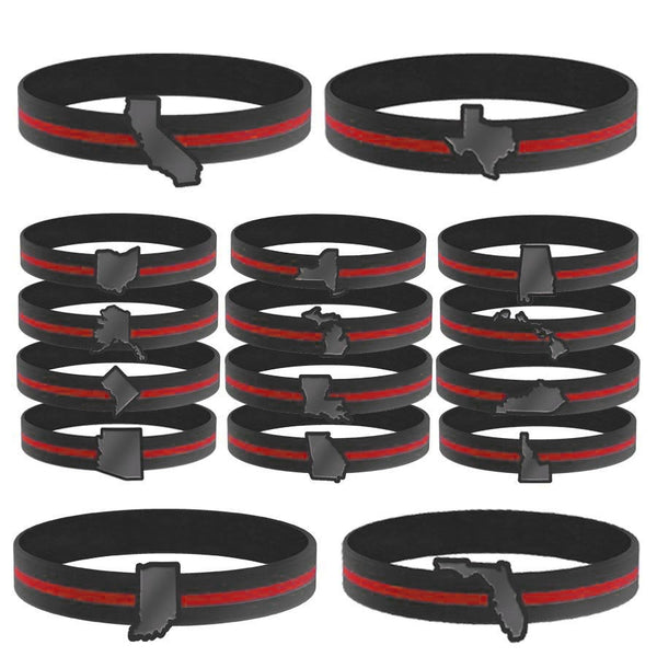 Custom - Thin Red Line Wristbands