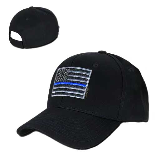 US Flag Thin Blue Line Embroidered Cap - Thin Blue Line USA