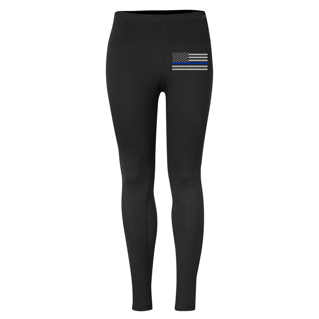 Custom Thin Blue Line Leggings Police Wife Leggings High-waisted Crop Capri  Police Wife Police Mom Personalized 