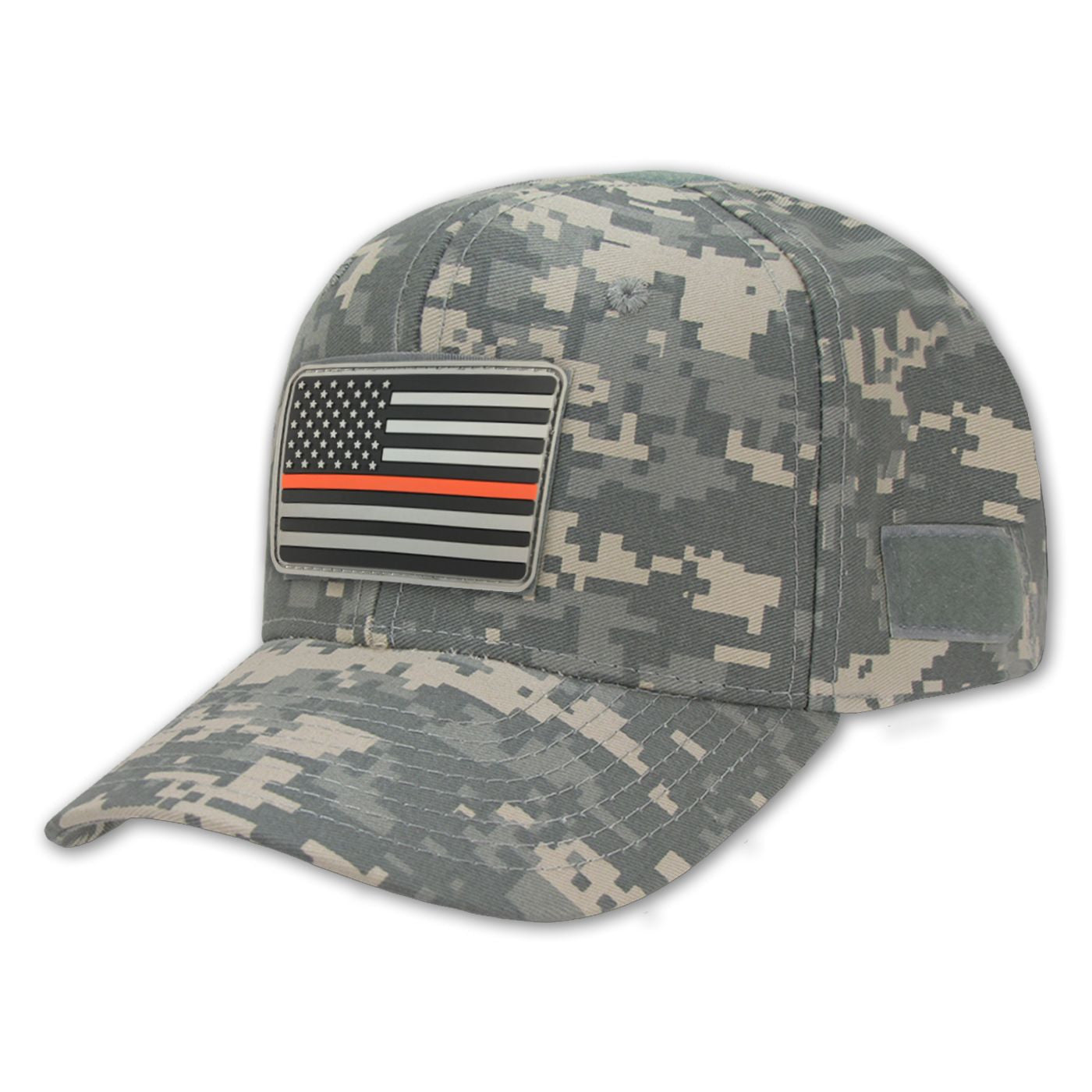 Camo Operator's Hat & Thin Red Line Morale Patch - Thin Blue Line USA