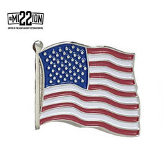 Tactical USA Flag Patch with Detachable Backing - Black & White