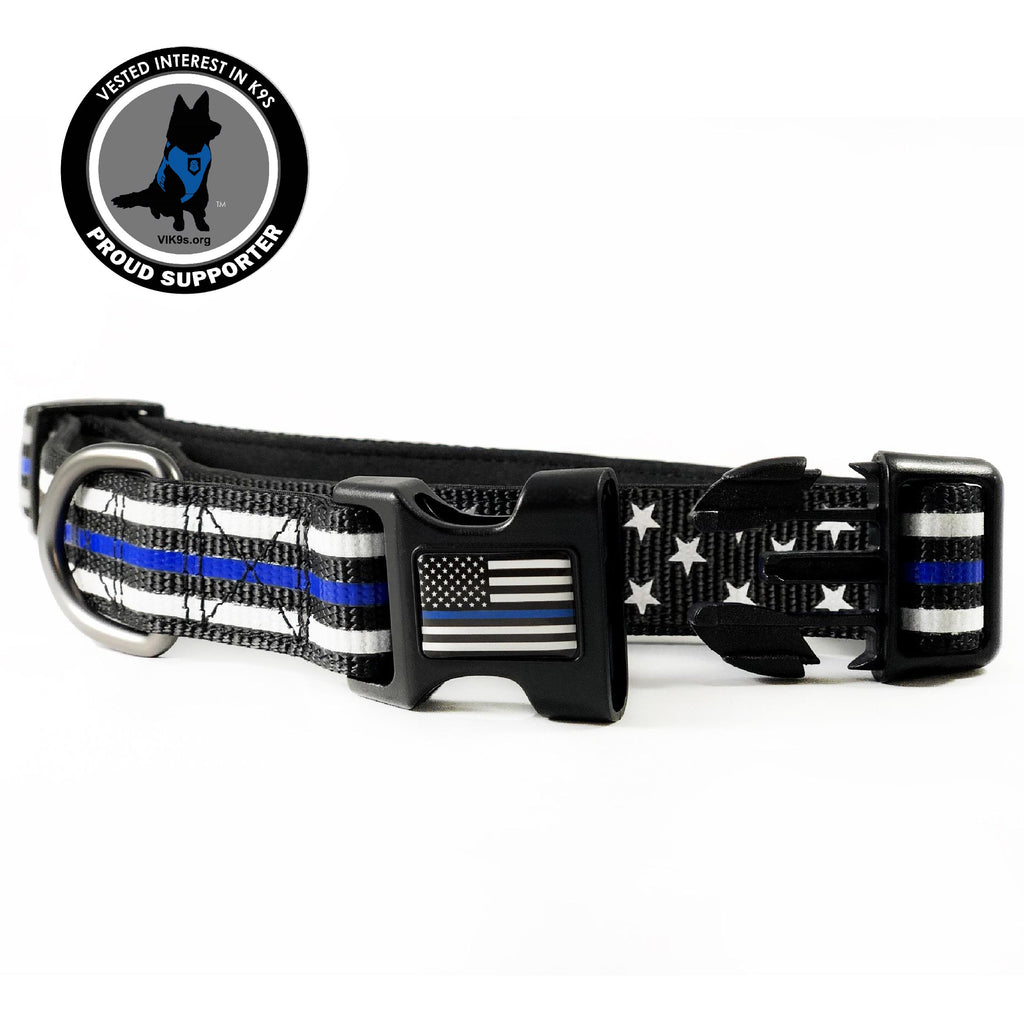 Blue line dog collar best sale