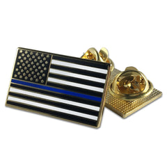 ChallengeCoinUSA Thin Blue Line Motor Unit Flag Lapel Pin