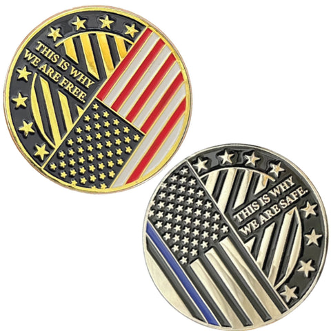 Thin Blue Line Challenge Coins | Thin Blue Line USA