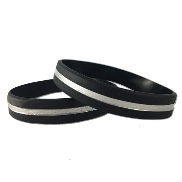 Buy Online Menjewell New Classic Collection Black::Silver Fashionable Cord  Design Silicon Rubber Bracelet Combo For Men & Boys | jewellery for men |  menjewell.com
