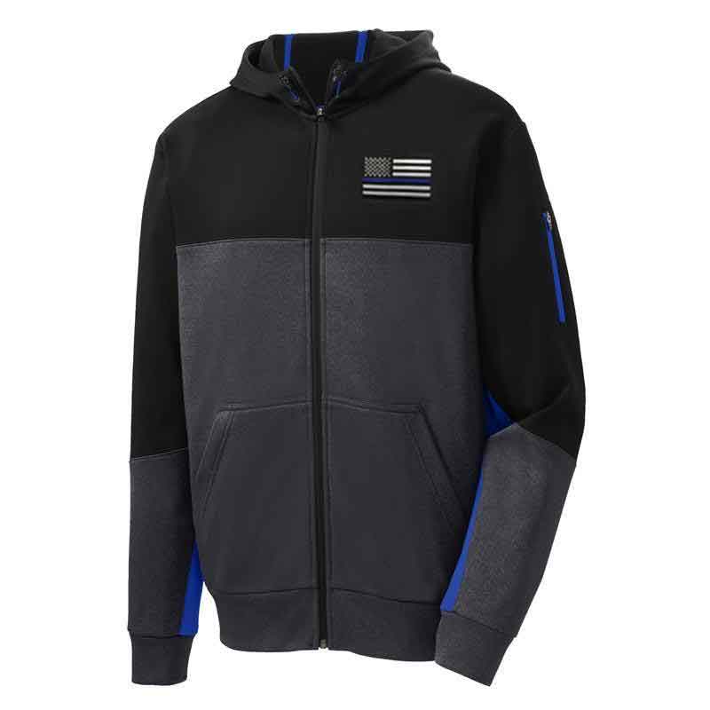 Tech Fleece Colorblock Full-Zip Hooded Jacket, Thin Blue Line USA