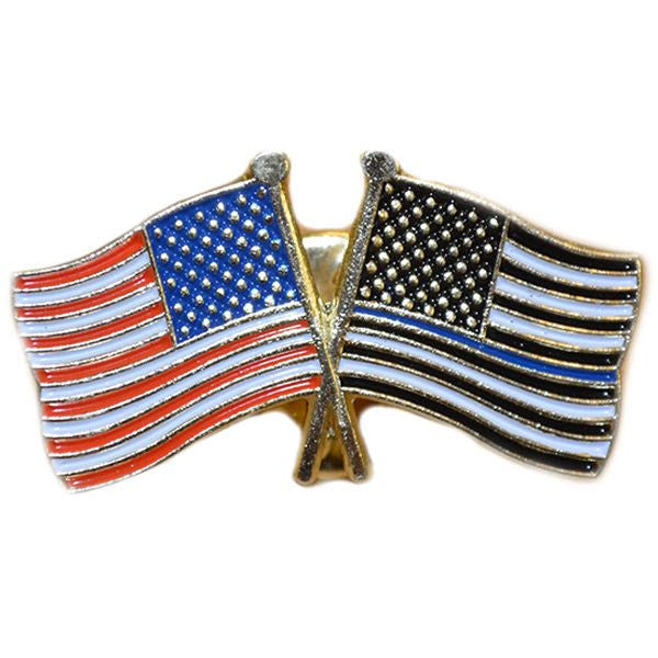 ChallengeCoinUSA Thin Blue Line Motor Unit Flag Lapel Pin