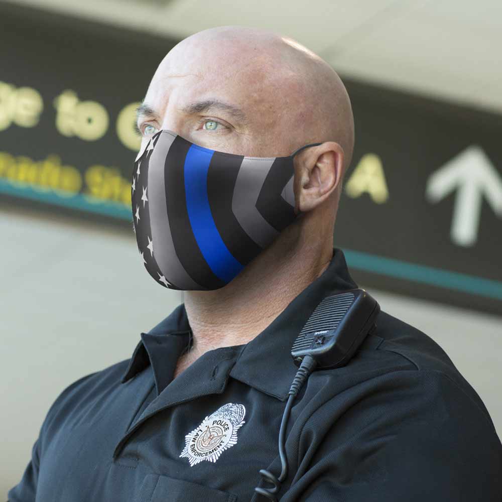 Thin Blue Line Face Mask - Thin Blue Line USA