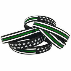 Thin Green Line American Flag Bracelet Thin Blue Line USA