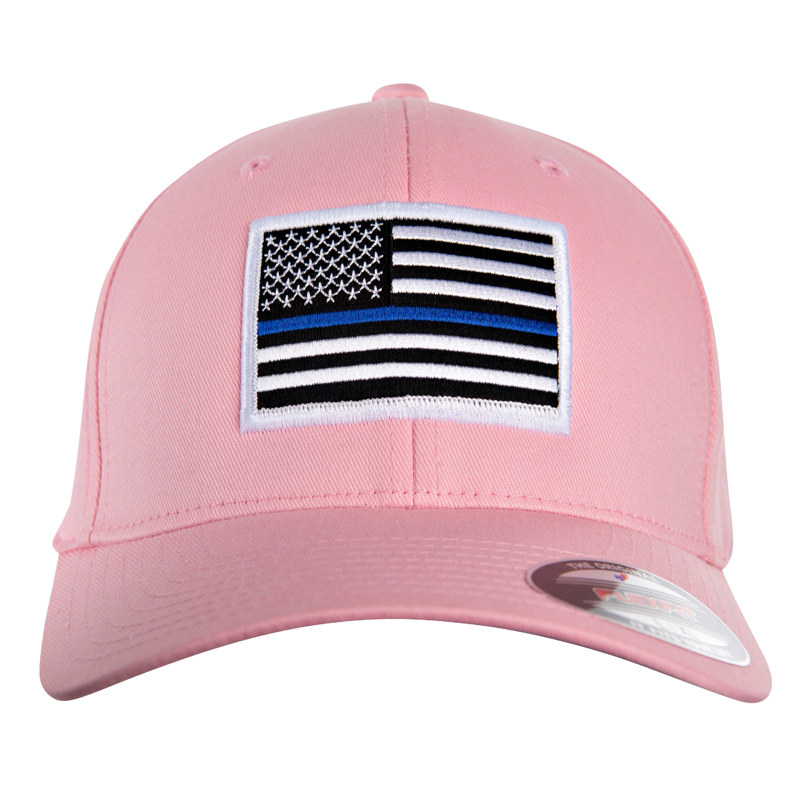 Flexfit Hat - Line USA Pink Blue American Line Flag, Thin Thin Blue 