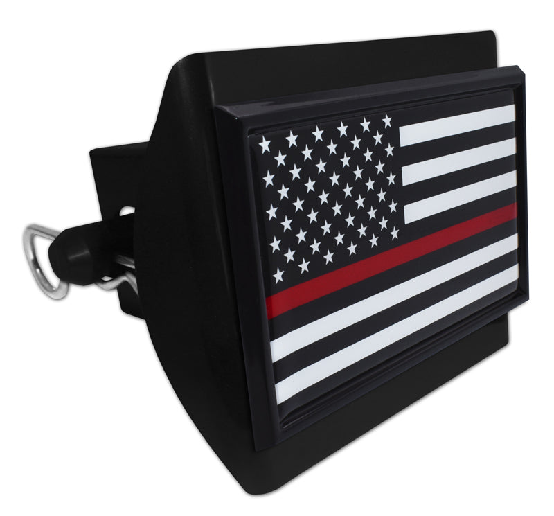 Thin Red Line American Flag - Hitch Cover - Thin Blue Line USA
